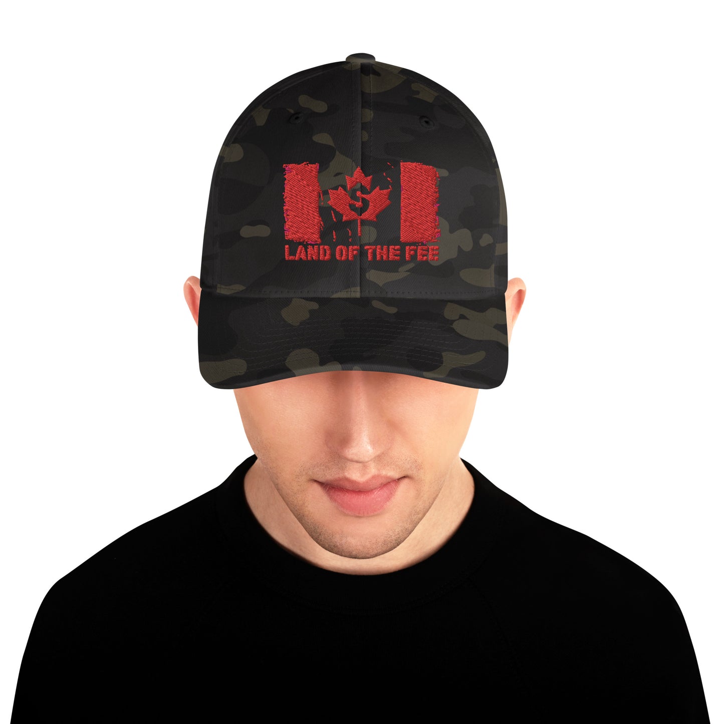 Structured Twill Canada Land of the Fee Camouflage Cap